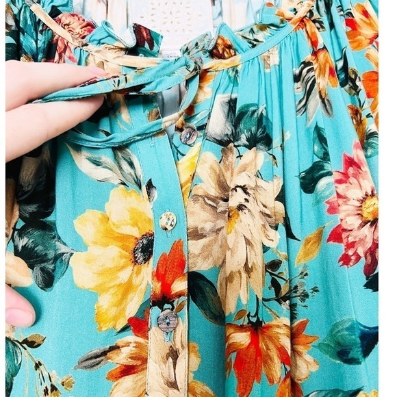 Johnny Was Tulum Relaxed Floral Tiered Minidress - Picture 6 of 9